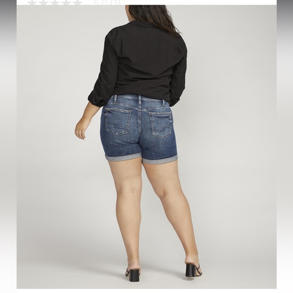 Silver Brand New Boyfriend Mid Rise Shorts - Picture 12 of 13